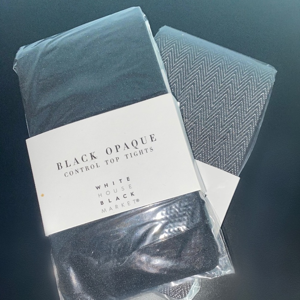 Black tights and Chevron mesh black tights